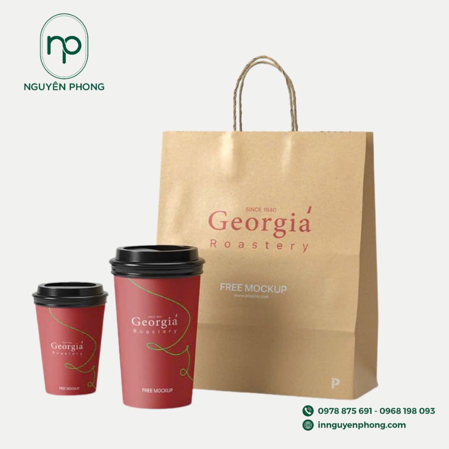 In túi giấy đựng bánh